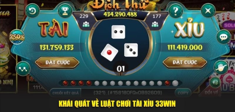 Tìm hiểu về trò chơi Tài Xỉu 33WIN